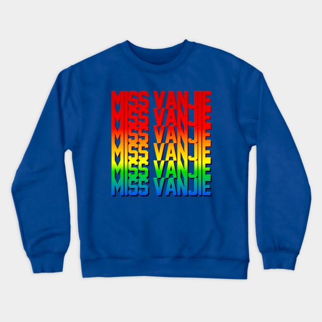 Miss Vanjie! (4) - Glowing Rainbow Gradient Crewneck Sweatshirt by mareescatharsis